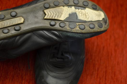 Old Black Walking Shoes, Vintage Black Walking Shoes