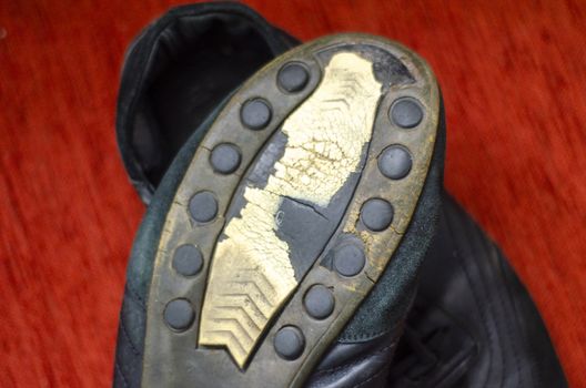 Old Black Walking Shoes, Vintage Black Walking Shoes