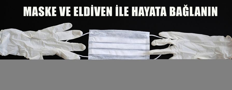 protective gloves and masks to Covidien-19 disease prevention,