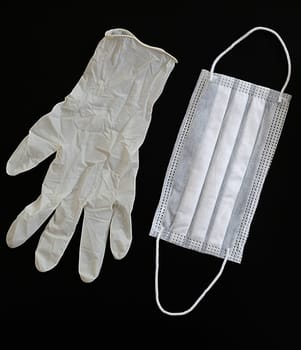 gloves and mask to prevent covid-19 disease,