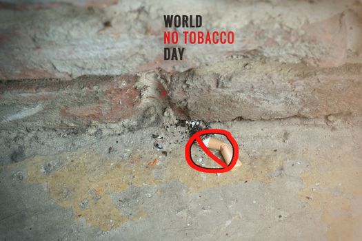 World No Tobacco Day. May 31st No Smoking Day. Poison of cigarette