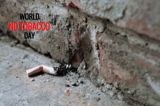 World No Tobacco Day. May 31st No Smoking Day. Poison of cigarette