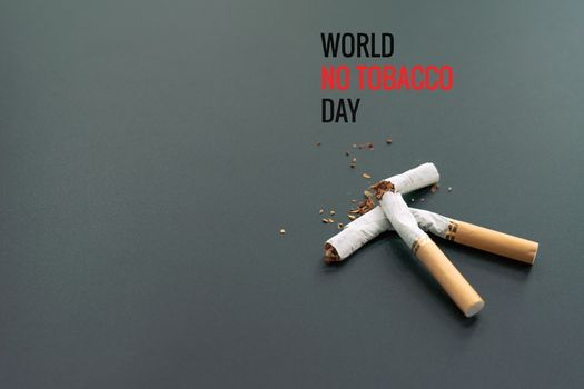 World No Tobacco Day. May 31st No Smoking Day. Poison of cigarette