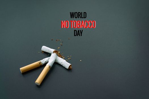 World No Tobacco Day. May 31st No Smoking Day. Poison of cigarette