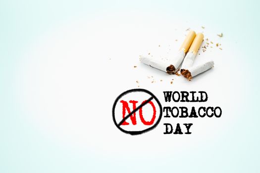 World No Tobacco Day. May 31st No Smoking Day. Poison of cigarette