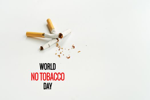 World No Tobacco Day. May 31st No Smoking Day. Poison of cigarette