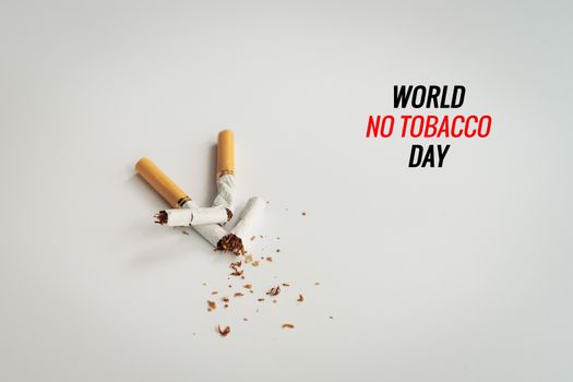 World No Tobacco Day. May 31st No Smoking Day. Poison of cigarette