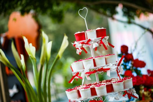 Cupcakes on stand for party