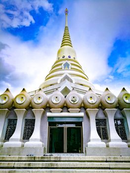 Pattaya Chonburi, Thailand. Thai gazebos-temple (sala) at Wat Yannasangwararam