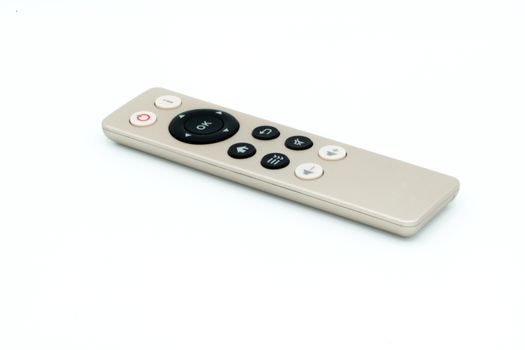 TV/Media remote control gold color isolate