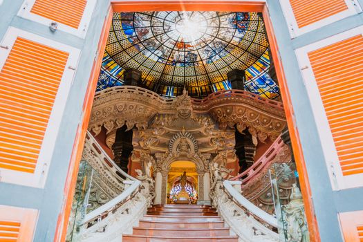 SAMUT PRAKAN, THAILAND, Sep 2017 : Erawan Museum in Samut Prakan, the entrance to the elephant body