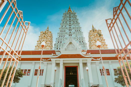 Pattaya Chonburi, Thailand. Thai gazebos-temple (sala) at Wat Yannasangwararam