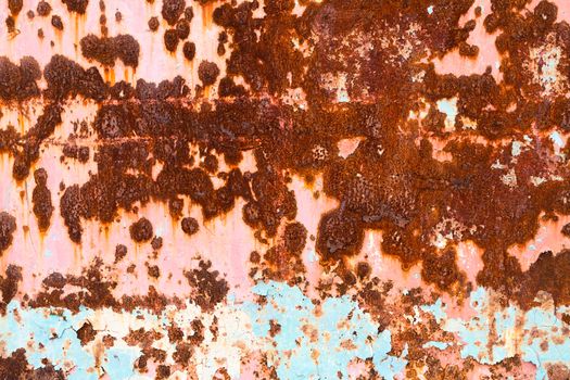 Grunge texture of old rusty metal with scratches and cracks background. Rusty Zinc Background. Old and rusty damaged texture.