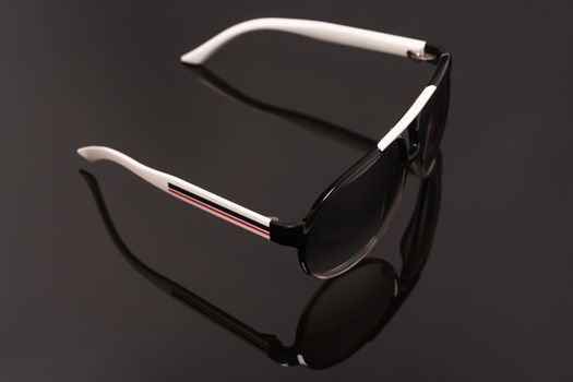 fashion eye glasses isolated on black backgrounds