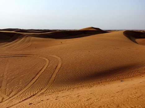 An open view of the Dubai Desert.