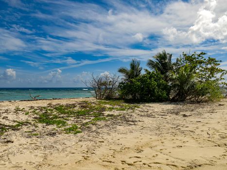 Amazing clouds cover the sky over a small island near Puerto Rico.