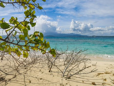 A beautiful view of a scenic beach in Puerto Rico.