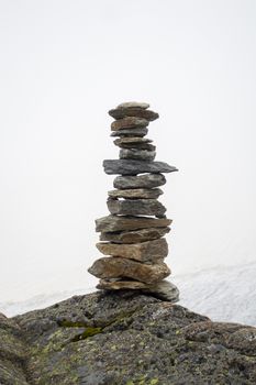 zen stones on white background