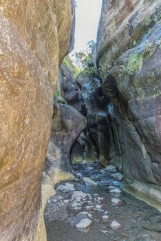 The Tugela Tunnel, where the Tugela River flows through overhanging rocks