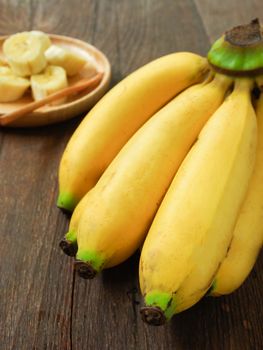 banana on wooden table