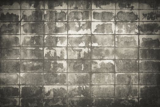 Old brick background or texture as black and white.