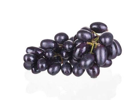 Fresh seedless grapes isolated on white background.