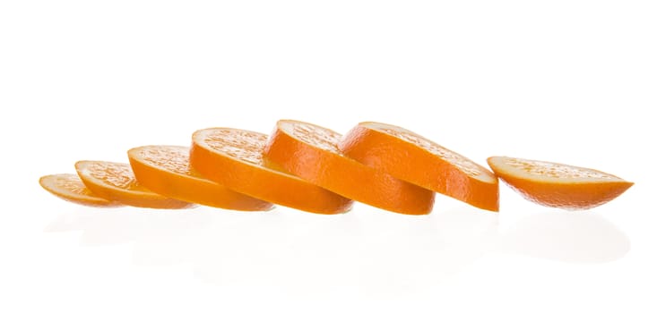 Ripe orange isolated on a white background.