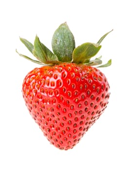 Strawberries isolated on a white background.