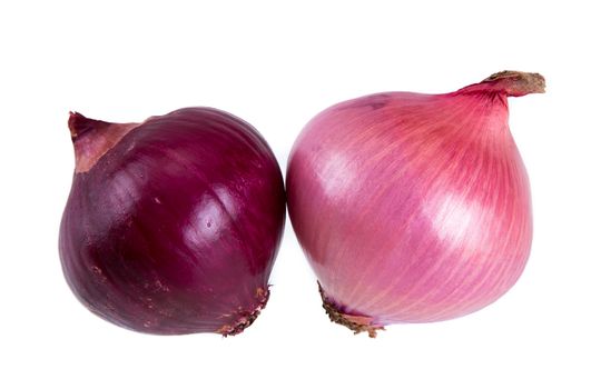 red onion isolated on white background