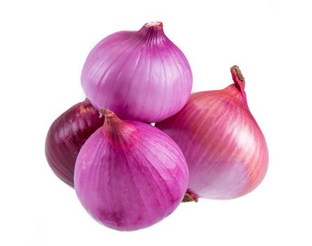 red onion isolated on white background
