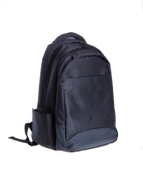 Black Backpack isolated in white background