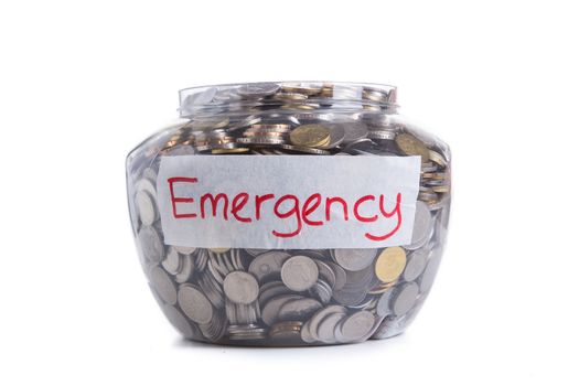 Retirement savings money in jar