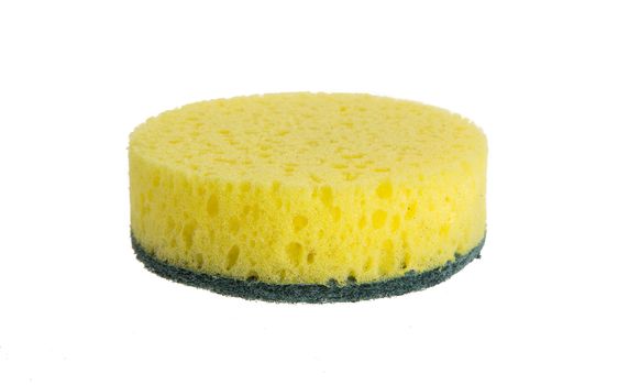 Kitchen sponges isolated over white background