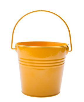 empty bucket isolated on white background
