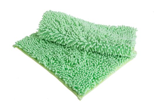 Green carpet isolated on white