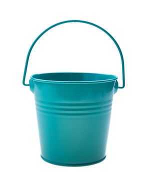 empty bucket isolated on white background