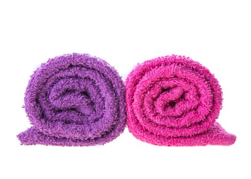 color towel isolated on white background