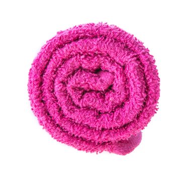 color towel isolated on white background