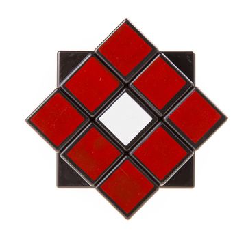 color cube puzzle isolated on white background