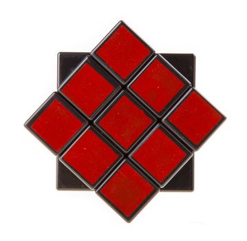 color cube puzzle isolated on white background