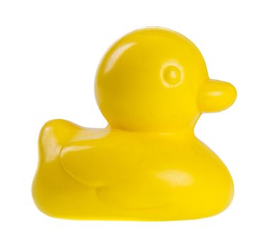 yellow rubber duck isolated on white
