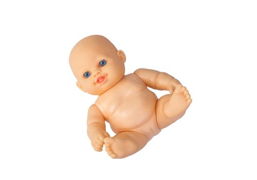 naked doll isolated on white background