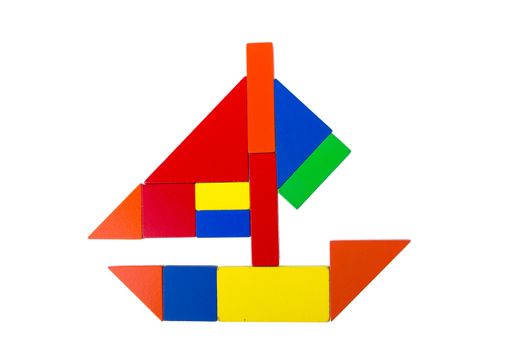 Tangram isolated on white background