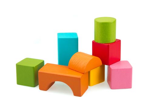 Sorted wooden toy Block Background