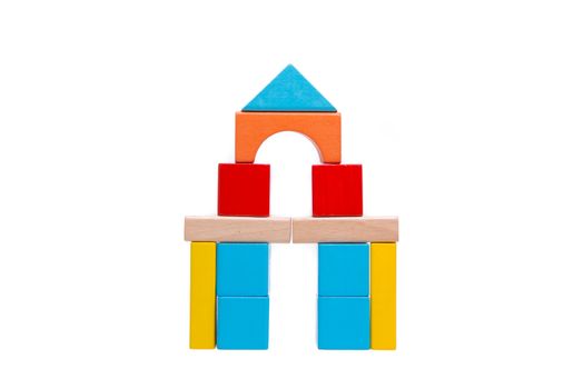 Sorted wooden toy Block Background