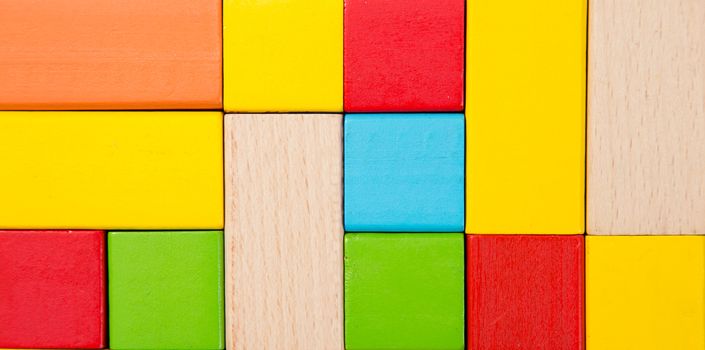 Sorted wooden toy Block Background