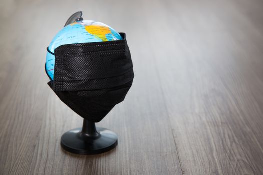 Coronavirus / Corona virus concept. world/ earth put mask to fight against Corona virus.