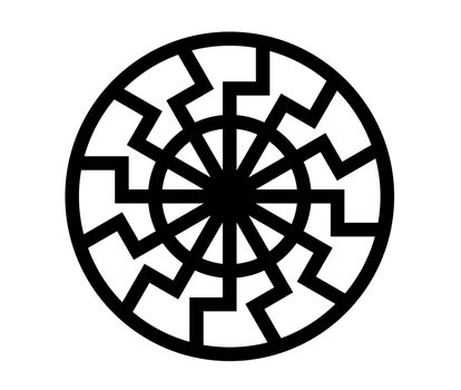 black sun wheel german occult ancient symbol