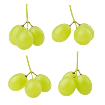 Green grape isolated on white background