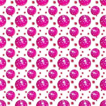 seamless pattern of pink balloon